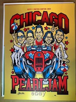 Pearl Jam Chicago-Night 2 SuperGold Variant SIGNED & NUMBERED LE/110