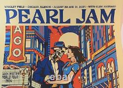 Pearl Jam Chicago Poster 2024 Wrigley Field Van Orton pj concert tour