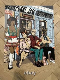 Pearl Jam Chicago Poster Faile 2016 Wrigley Field concert tour