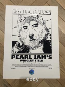 Pearl Jam Chicago Poster Faile 2016 Wrigley Field concert tour