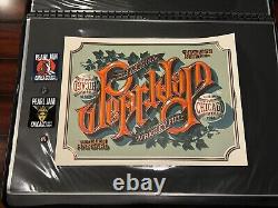 Pearl Jam Chicago Poster- Loeffler SE PLUS 8/29 & 8/31 Stickers, Pins