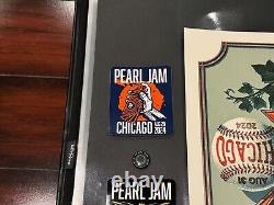 Pearl Jam Chicago Poster- Loeffler SE PLUS 8/29 & 8/31 Stickers, Pins