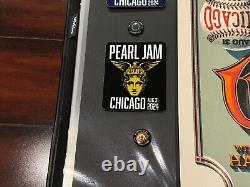 Pearl Jam Chicago Poster- Loeffler SE PLUS 8/29 & 8/31 Stickers, Pins