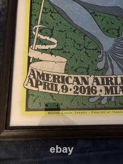 Pearl Jam Chuck Sperry poster Miami 2016 Professionally Framed and matted