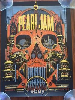 Pearl Jam Concert Poster 2013 Vancouver BC Rogers Arena