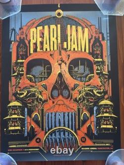 Pearl Jam Concert Poster 2013 Vancouver BC Rogers Arena