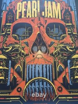 Pearl Jam Concert Poster 2013 Vancouver BC Rogers Arena