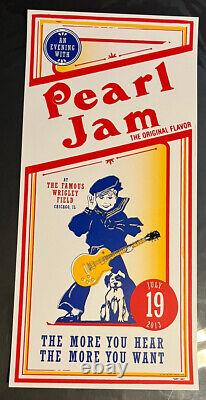 Pearl Jam Concert Poster 2013 Wrigley Field Chicago Print By Shuss, MINT