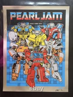 Pearl Jam Concert Poster 2015 New York City Chrome AP Edition 30/85 Transformers