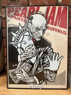Pearl Jam Concert Poster Buffalo Spartan US Tour Professionally Framed