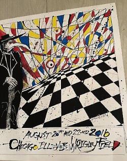 Pearl Jam Concert Poster Chicago Wrigley 8/20-22, 2016 Joe Feldman Plague Doctor