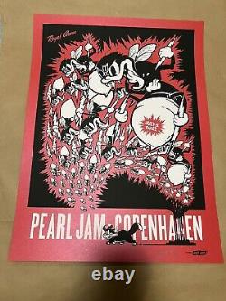 Pearl Jam Concert Poster, Copenhagen 7/5/22 AMES Rare Metallic Red variant. #/85