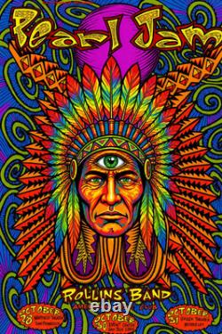 Pearl Jam Concert Poster I SEE YOU! At The Warfield San Francisco 1993