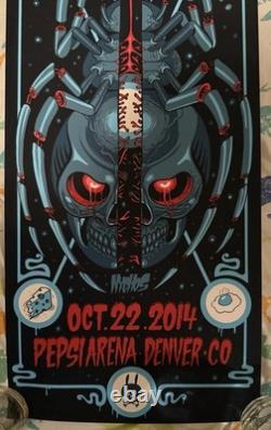 Pearl Jam Concert Poster Nychos Oct 2014 Pepsi Arena Denver CO BEAUTIFUL