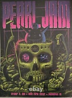 Pearl Jam Concert Poster October 21, 2013 Wells Fargo Center Philadelphia Mint
