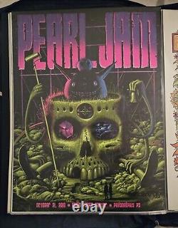 Pearl Jam Concert Poster October 21, 2013 Wells Fargo Center Philadelphia Mint
