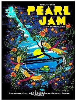 Pearl Jam Concert Poster Oklahoma City OKC 2020 Munk One Gigaton 2022 Paycom