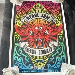 Pearl Jam Concert Poster from Berlin, Germany on June 26 Rock & Pop Music
