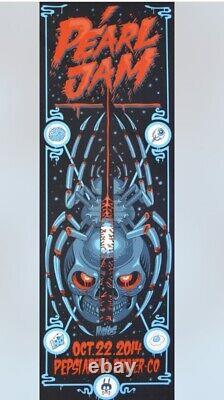 Pearl Jam Denver Colorado 2014 Show Edition Poster Rare Mint! Nychos