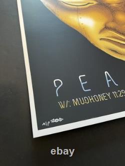 Pearl Jam EMEK Portland 2013 AP poster signed doodled rose garden doomsday clock