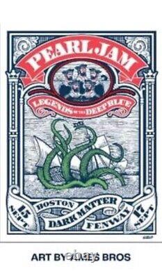 Pearl Jam Event Poster Boston Fenway Park Sept 15 17 2024 Ames Bros