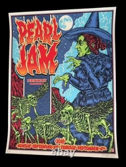 Pearl Jam Fenway 2018 Poster Ben Brown Boston PJ Witch OZ AP Signed