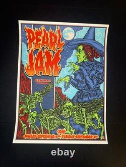 Pearl Jam Fenway 2018 Poster Ben Brown Boston PJ Witch OZ SE RARE