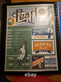 Pearl Jam Fenway Park Boston 2016 Poster Steve Thomas Orange Variant The Catch