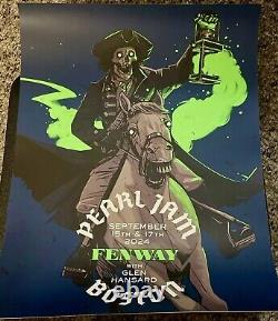 Pearl Jam Fenway Park Boston MA 9/15 9/17 2024 Oliver Barrett Lithograph Poster