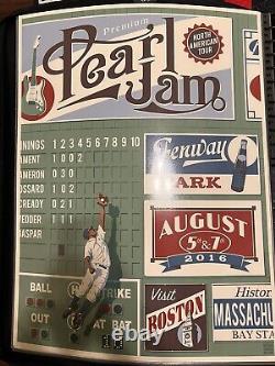 Pearl Jam Fenway Park Boston Poster 2016 Steve Thomas The Catch