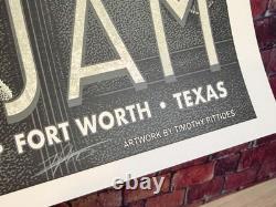 Pearl Jam Fort Worth 2023 Screenprint Poster Timothy Pittides Signed AP #67/100