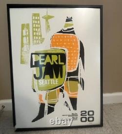 Pearl Jam Framed Seattle Show Poster November 5-6 2000 Eddie Vedder Prof Frame