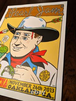 Pearl Jam Frank Kozik 11/26/2013 Oakland California Poster Print Oracle Arena