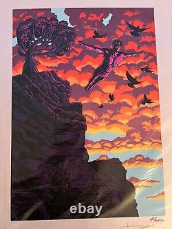 Pearl Jam Given To Fly Poster Justin Hampton Signed Embossed Screen Print Art