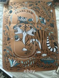 Pearl Jam Home & Away Exhibit Poster MoPOP Seattle 2018 Tiger Artwork Original