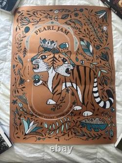 Pearl Jam Home & Away Exhibit Poster MoPOP Seattle 2018 Tiger Artwork Original