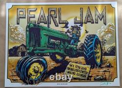 Pearl Jam Ian Williams poster 10/17/2014 Moline, IL A/P signed out of 100