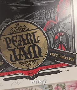 Pearl Jam Isle Wight 2012 Signed by Ken Taylor and Rhys Cooper Poster Art Print