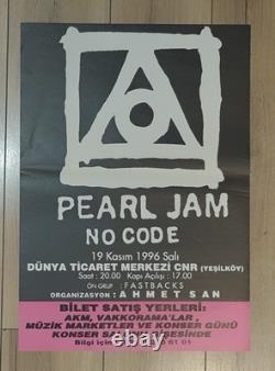 Pearl Jam Istanbul Turkey 1996 Original Concert Poster Grunge Seattle
