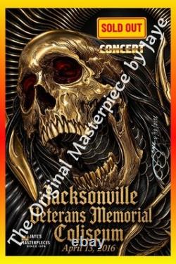 Pearl Jam Jacksonville Veterans Memorial April 13, 2016 RED EYES 24x36 poster