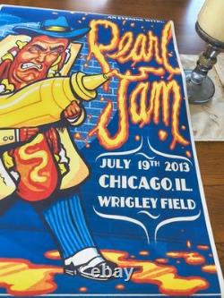 Pearl Jam July 19th 2013 Chicago, Wrigley Field Munk, Poster Sold Out