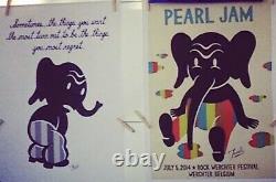 Pearl Jam July 5, 2014 Werchter Belgium Concert Poster By Taxali