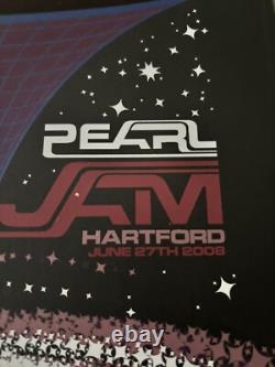 Pearl Jam June 27th 2008 Hartford Poster Klausen 12x24 Meadows Amphitheater