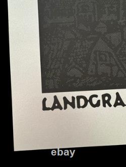 Pearl Jam Landgraaf Variant Edition Poster Ames 20 x 26 Galvanized Silver 6/85