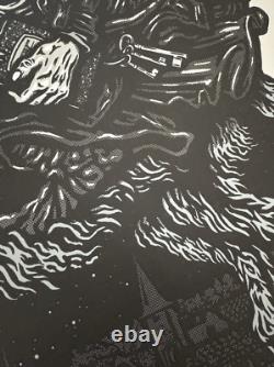 Pearl Jam Landgraaf Variant Edition Poster Ames 20 x 26 Galvanized Silver 6/85