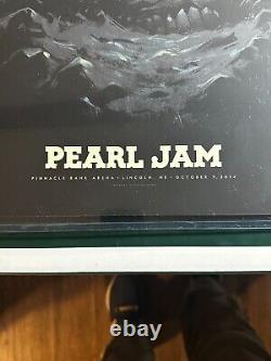 Pearl Jam Lincoln 2014 Justin Erickson Poster Pinnacle Arena - FREE SHIPPING