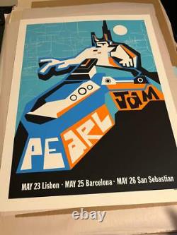 Pearl Jam Lisbon Barcelona San Sebastian 2000 by Ames Bros Poster