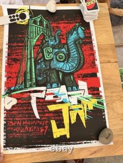 Pearl Jam Litho Ben Harper Portland Silk Screen Rare 2009 Art Brad Klausen