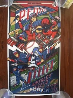 Pearl Jam Live at Wrigley Field 2016 Tour Concert Print Brad Klausen Poster