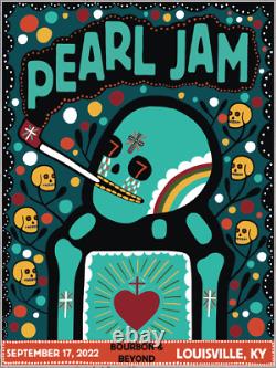 Pearl Jam Louisville 2022 Poster Bourbon and Beyond Print Mike Egan